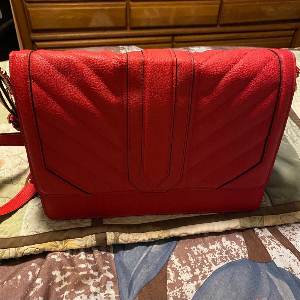 Steve Madden Red Multi Strap Shoulder Purse